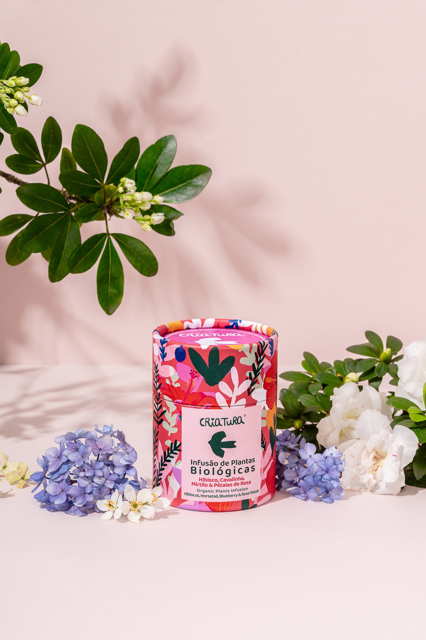 Infusão de Hibisco, Cavalinha, Mirtilo e Pétalas de Rosa Biológica