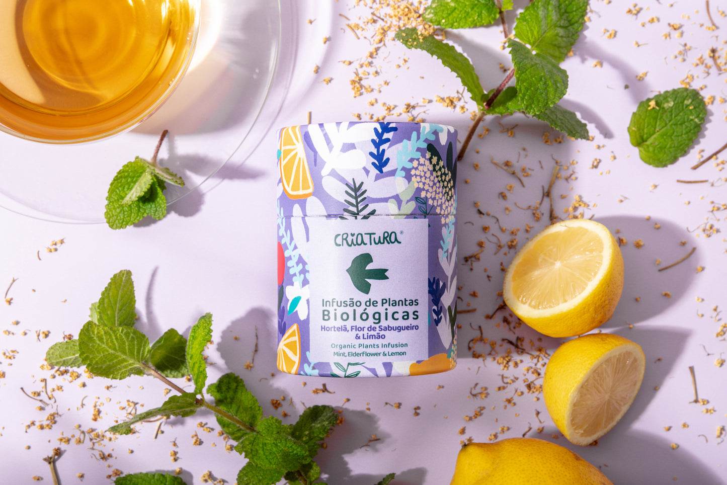 Infusão biológica Hortelã, Limão e Flor de Sabugueiro Criatura – Presente de Natal