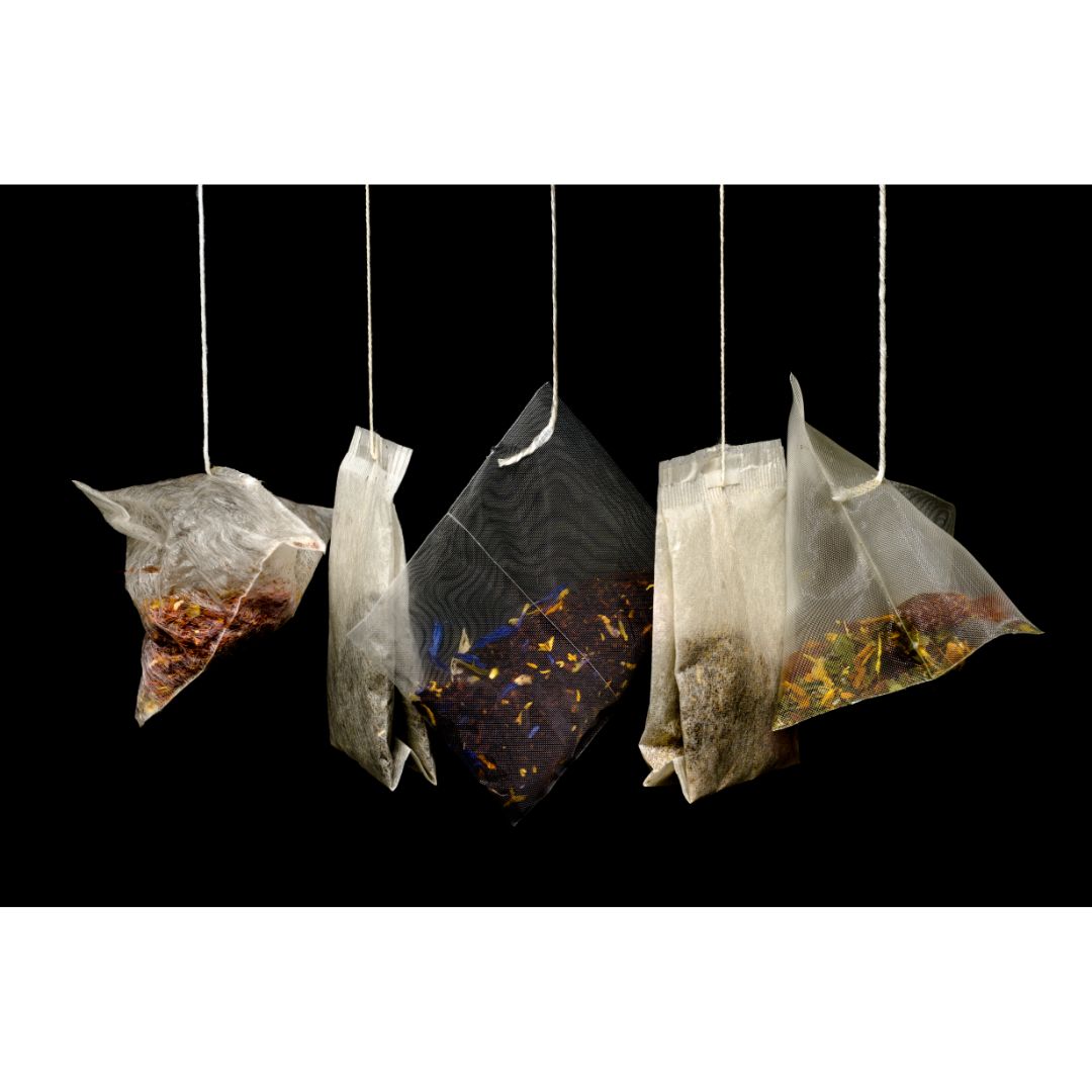 componentes das saquetas de chá e libertação de microplásticos