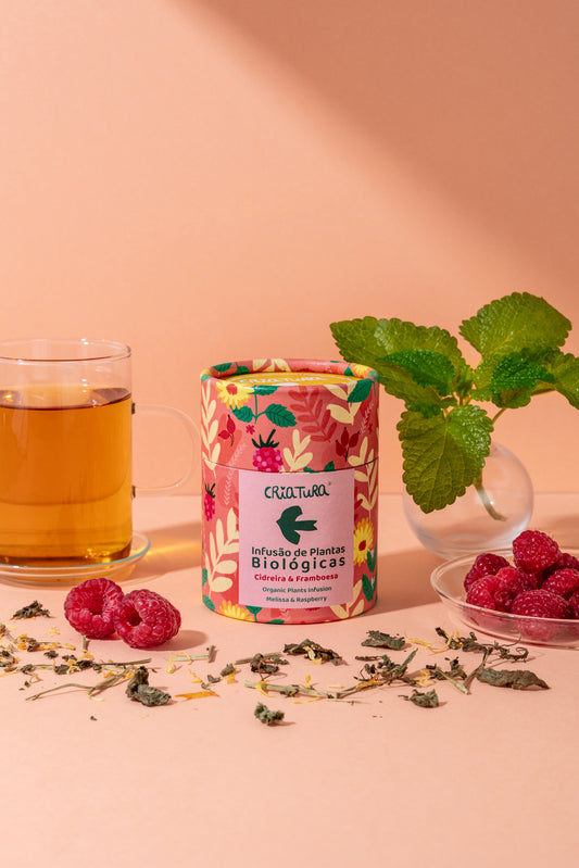 Infusão de Cidreira, Rosa mosqueta, Framboesa e Calêndula Biológica