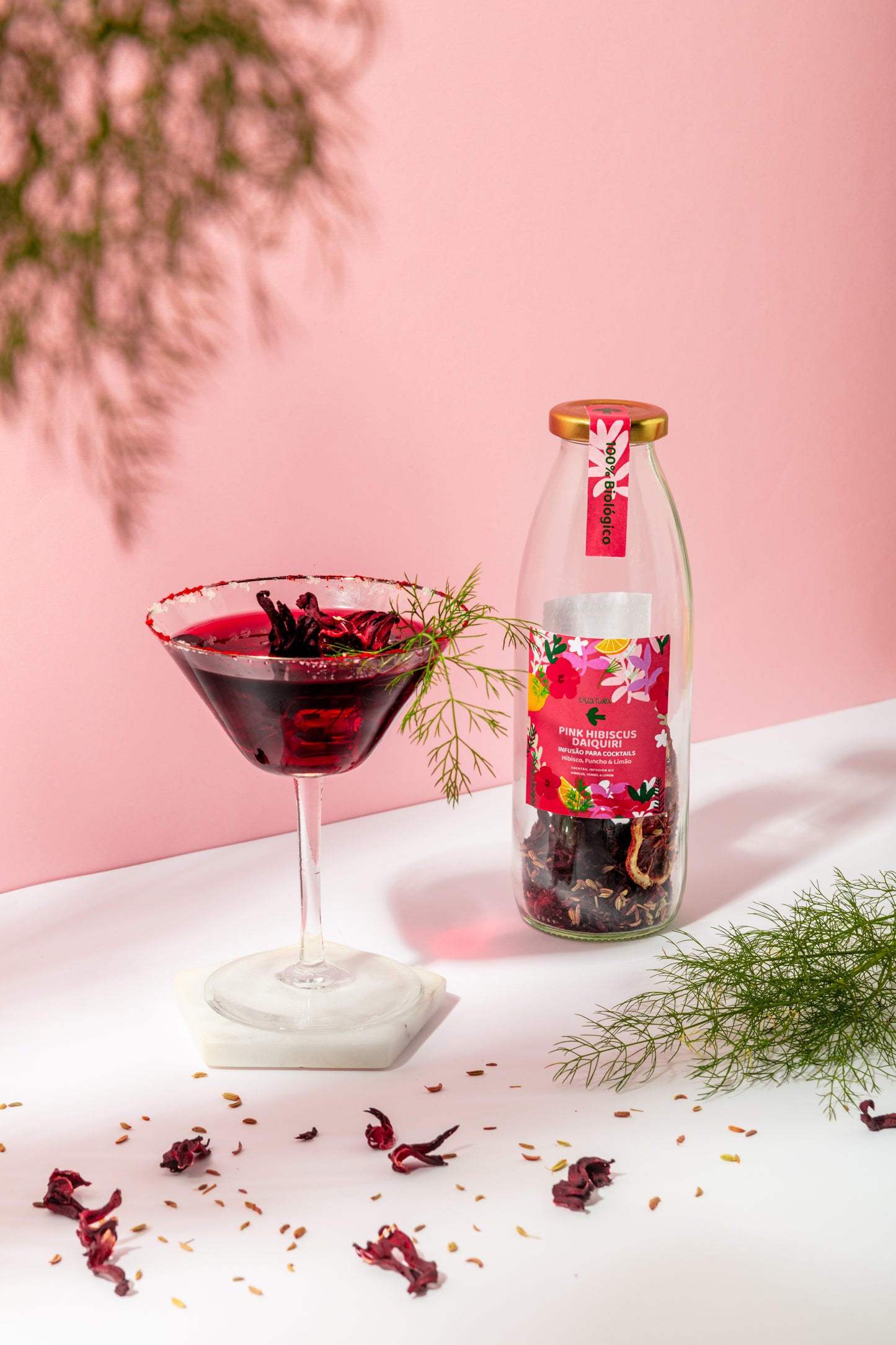 Infusão biológica Pink Hibiscus Daiquiri Criatura – Presente de Natal
